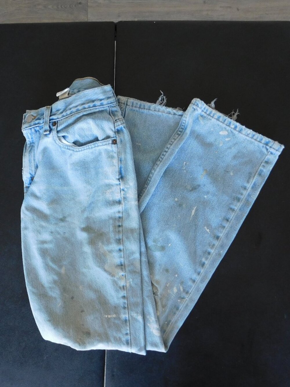 Vintage Levis 515 Low Rise Bootcut Y2K Misses Sz 8 Thrashed Y2K Distressed